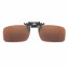 HKUCO Polarized Brown Clip-on Flip-up Sunglasses Small Lenses