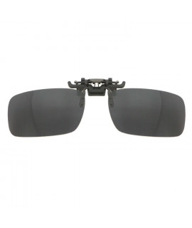 HKUCO Polarized Gray Clip-on Flip-up Sunglasses Big Lenses