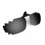 HKUCO Sunglasses Clip Black/24K Gold Polarized Lenses For Myopia Frame Clip Polarized Lenses UV400 Protect
