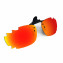 HKUCO Sunglasses Clip Red/Black Polarized Lenses For Myopia Frame Clip Polarized Lenses UV400 Protect