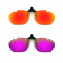 HKUCO Sunglasses Clip Red/Purple Polarized Lenses For Myopia Frame Clip Polarized Lenses UV400 Protect