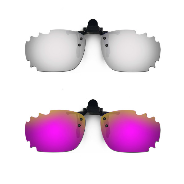 HKUCO Sunglasses Clip Titanium/Purple Polarized Lenses For Myopia Frame Clip Polarized Lenses UV400 Protect