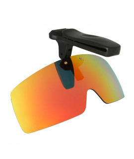 HKUCO Sunglasses Clip Red Polarized Lenses Hat Visors Clip-on Sunglasses For Fishing/Biking/Hiking/Golf UV400 Protect