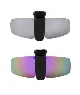 HKUCO Sunglasses Clip Titanium/Purple Polarized Lenses Hat Visors Clip-on Sunglasses For Fishing/Biking/Hiking/Golf UV400 Protect
