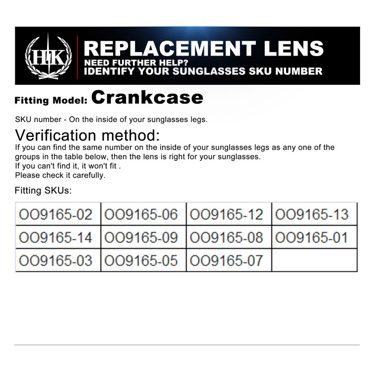 crankcase lenses