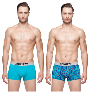 Hkuco Diswizzy Men's Underwear Style Blue And Octopus Printing Style 2-Pack