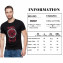 Hkuco Diswizzy Men's T-Shirt Carbon Black - Red Line Mechanical Pattern - White Circle Character