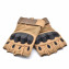 HKUCO Light Brown Outdoor Sports Half Finger For Riding/Climbing/Training/Tactical Gloves /Cycling Antiskid Gloves