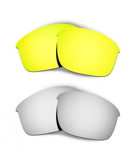 Hkuco Mens Replacement Lenses For Oakley Bottle Rocket 24K Gold/Titanium Sunglasses