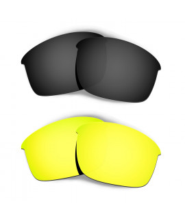 Hkuco Mens Replacement Lenses For Oakley Bottle Rocket Black/24K Gold Sunglasses