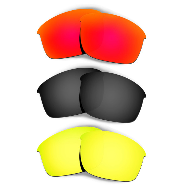 Hkuco Mens Replacement Lenses For Oakley Bottle Rocket Red/Black/24K Gold Sunglasses
