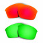 Hkuco Mens Replacement Lenses For Oakley Bottle Rocket Red/Emerald Green Sunglasses