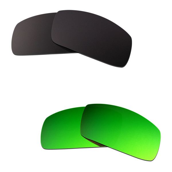 Hkuco Mens Replacement Lenses For Oakley Canteen (2006) Black/Emerald Green Sunglasses