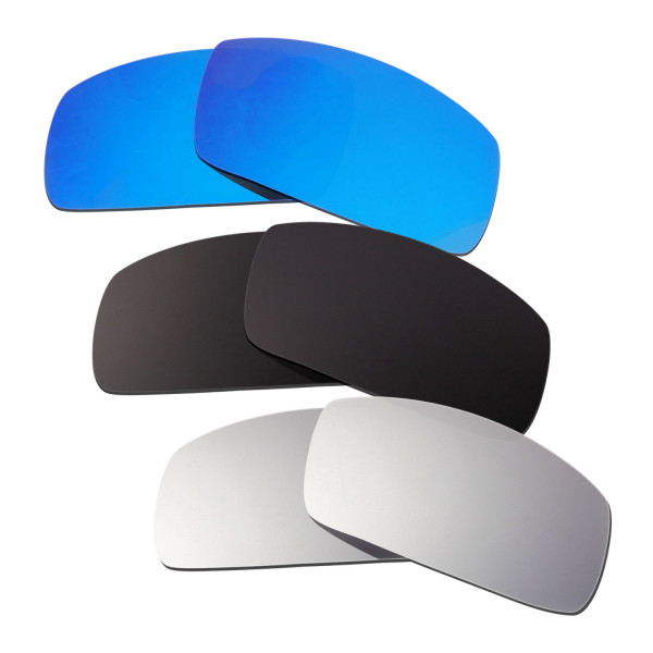 Hkuco Mens Replacement Lenses For Oakley Canteen (2006) Blue/Black/Titanium Sunglasses