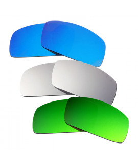 Hkuco Mens Replacement Lenses For Oakley Canteen (2006) Blue/Titanium/Emerald Green Sunglasses