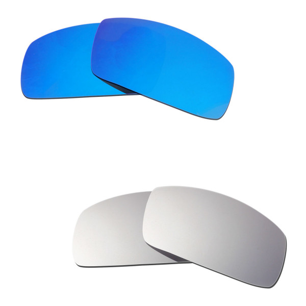 Hkuco Mens Replacement Lenses For Oakley Canteen (2006) Blue/Titanium Sunglasses
