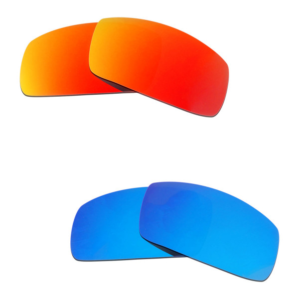 Hkuco Mens Replacement Lenses For Oakley Canteen (2006) Red/Blue Sunglasses