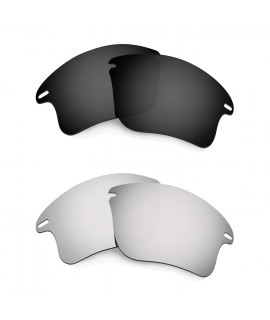 Hkuco Mens Replacement Lenses For Oakley Fast Jacket XL Black/Titanium Sunglasses
