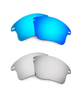 Hkuco Mens Replacement Lenses For Oakley Fast Jacket XL Blue/Titanium Sunglasses