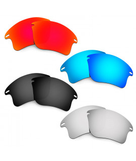 Hkuco Mens Replacement Lenses For Oakley Fast Jacket XL Red/Blue/Black/Titanium Sunglasses