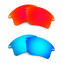 HKUCO Red+Blue Polarized Replacement Lenses for Oakley Fast Jacket XL Sunglasses