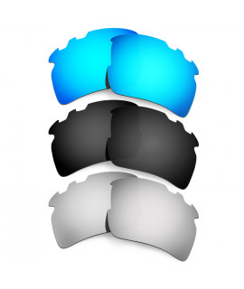 Hkuco Mens Replacement Lenses For Oakley Flak 2.0 XL-Vented Blue/Black/Titanium Sunglasses