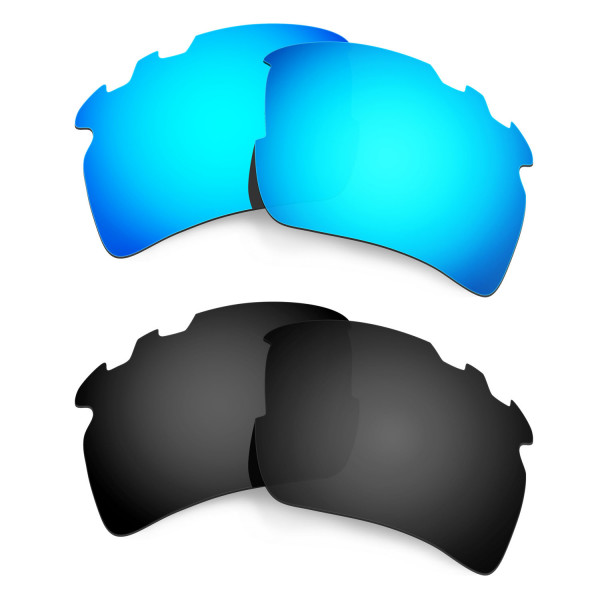 Hkuco Mens Replacement Lenses For Oakley Flak 2.0 XL-Vented Sunglasses Blue/Black Polarized 