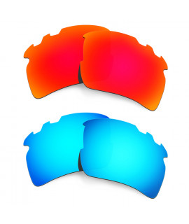 Hkuco Mens Replacement Lenses For Oakley Flak 2.0 XL-Vented Red/Blue Sunglasses