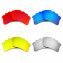 Hkuco Mens Replacement Lenses For Oakley Flak Jacket XLJ-Vented Red/Blue/24K Gold/Titanium Sunglasses