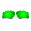 Hkuco Mens Replacement Lenses For Oakley Flak Jacket XLJ-Vented Red/Titanium/Emerald Green  Sunglasses