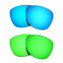 HKUCO Blue+Emerald Green Mirror Polarized Replacement Lenses For Oakley Frogskins Sunglasses 