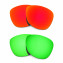 HKUCO Red+Emerald Green Mirror Polarized Replacement Lenses For Oakley Frogskins Sunglasses 
