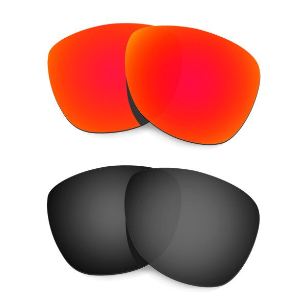 HKUCO Red+Black Polarized Replacement Lenses For Oakley Frogskins Sunglasses