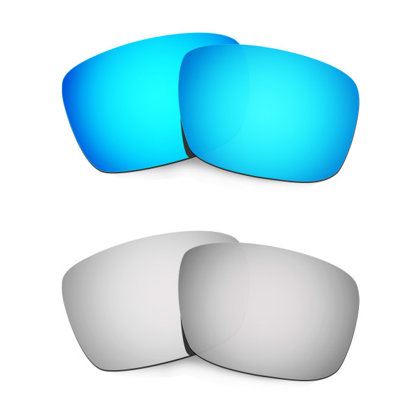 Hkuco Mens Replacement Lenses For Oakley Fuel Cell Blue/Titanium Sunglasses
