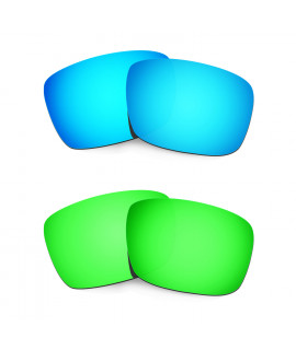 Hkuco Mens Replacement Lenses For Oakley Fuel Cell Blue/Green Sunglasses