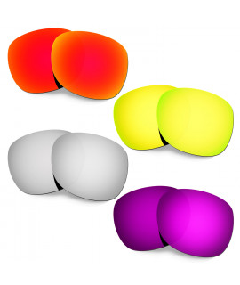 Hkuco Mens Replacement Lenses For Oakley Garage Rock Red/24K Gold/Titanium/Purple Sunglasses