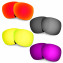 Hkuco Mens Replacement Lenses For Oakley Garage Rock Red/Black/24K Gold/Purple Sunglasses