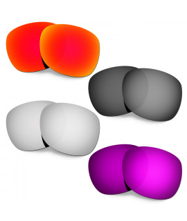 Hkuco Mens Replacement Lenses For Oakley Garage Rock Red/Black/Titanium/Purple Sunglasses