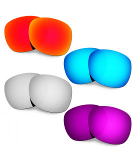 Hkuco Mens Replacement Lenses For Oakley Garage Rock Red/Blue/Titanium/Purple Sunglasses