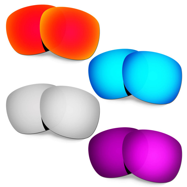 Hkuco Mens Replacement Lenses For Oakley Garage Rock Red/Blue/Titanium/Purple Sunglasses