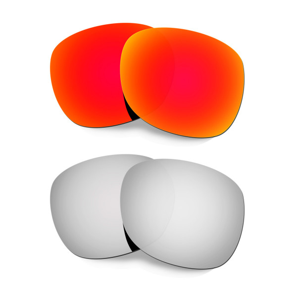 Hkuco Mens Replacement Lenses For Oakley Garage Rock Red/Titanium Sunglasses