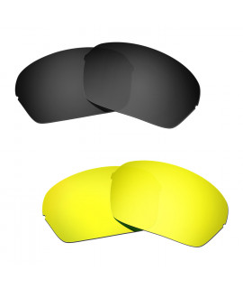 Hkuco Mens Replacement Lenses For Oakley Half X Black/24K Gold Sunglasses
