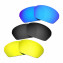 Hkuco Mens Replacement Lenses For Oakley Half X Blue/Black/24K Gold Sunglasses