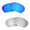 Hkuco Mens Replacement Lenses For Oakley Half X Blue/Titanium Sunglasses