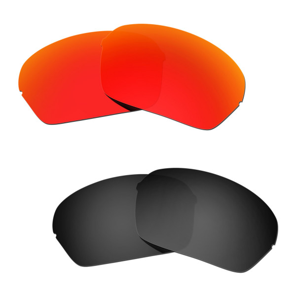 Hkuco Mens Replacement Lenses For Oakley Half X Red/Black Sunglasses