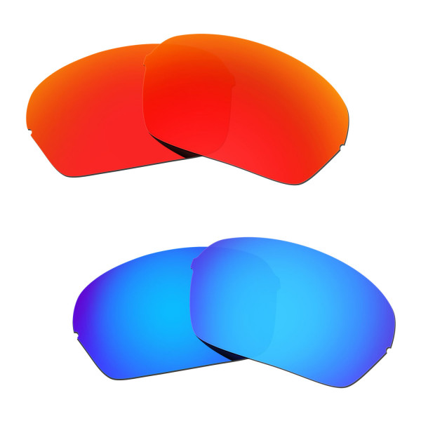 Hkuco Mens Replacement Lenses For Oakley Half X Red/Blue Sunglasses