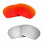 Hkuco Mens Replacement Lenses For Oakley Half X Red/Titanium Sunglasses