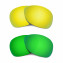 Hkuco Mens Replacement Lenses For Oakley Crosshair (2012) 24K Gold/Emerald Green Sunglasses
