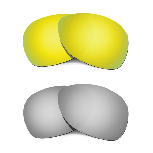 Hkuco Mens Replacement Lenses For Oakley Crosshair (2012) 24K Gold/Titanium Sunglasses