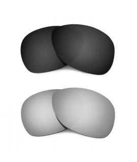 Hkuco Mens Replacement Lenses For Oakley Crosshair (2012) Black/Titanium Sunglasses